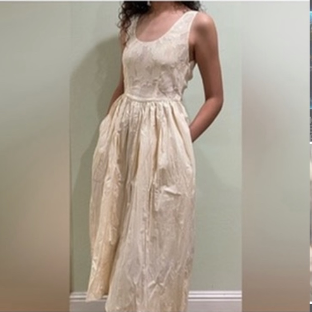 Pale blue dot dress